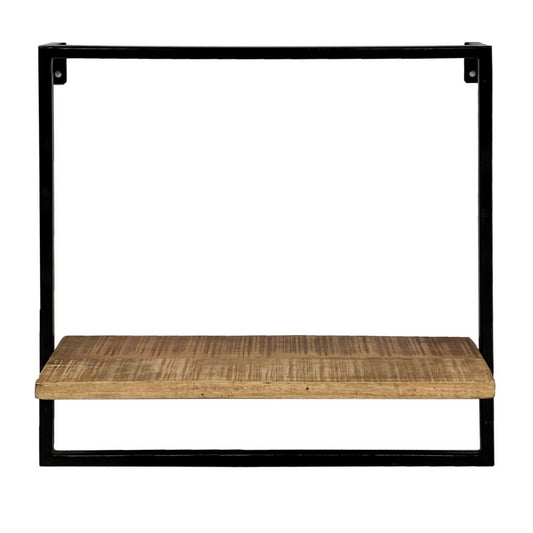 Hanging shelf wall shelf books shelf bookshelf 50x50x25 cm Dock metal frame black