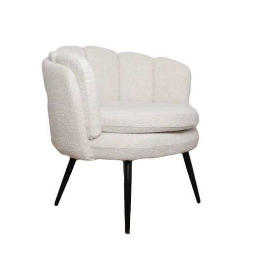 High five lounge chair white pearl (boucle)