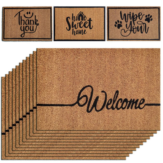 Coconut mat set of 10 60 x 40 cm motif doormat doormat doormat dirt trapping mat front door