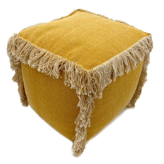 Floor cushion 2nd choice stool pouf 40x40 cm cube seat pouf footstool stonewashed