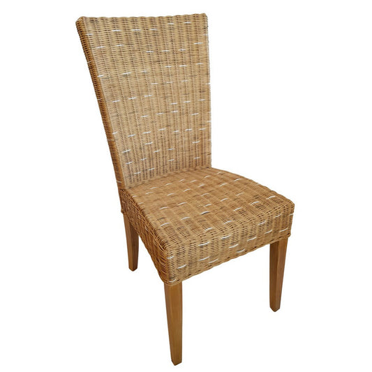 Dining room chair rattan chair winter garden chair wicker chair Cardine cappuccino natural