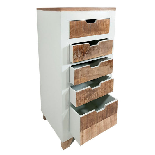 Drawer chest of drawers W 40 H 92 cm drawer tower sideboard California white mango wood