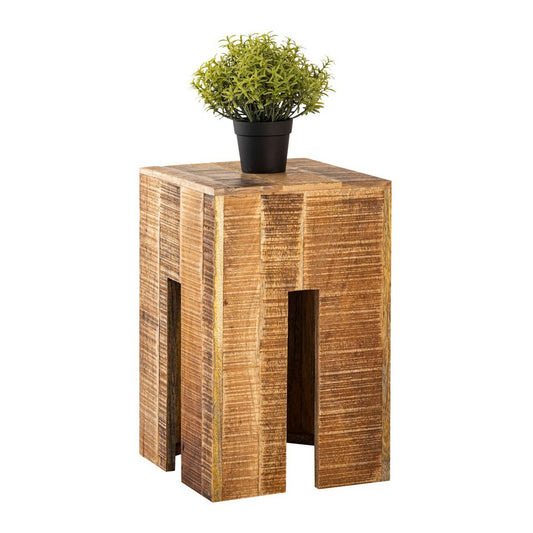 Square stool 28 x 45 x 28 cm flower column stool flower stool side table mango wood