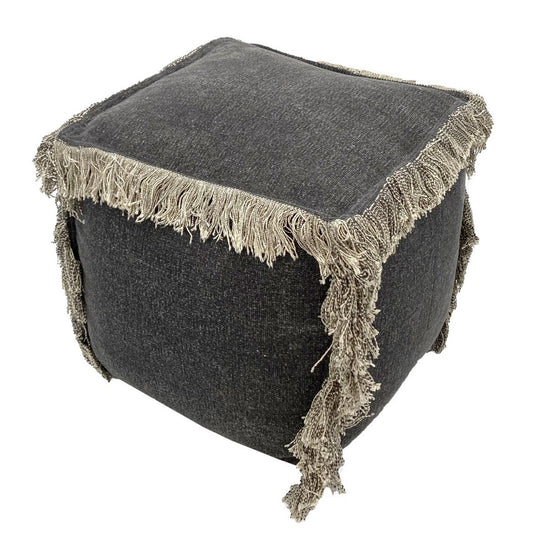 Floor cushion 2nd choice stool pouf 40x40 cm cube seat pouf footstool stonewashed