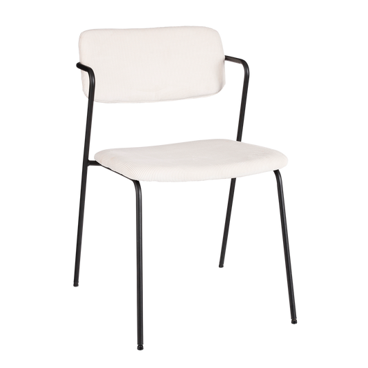 Nanet Dining chair - Velours - Off White