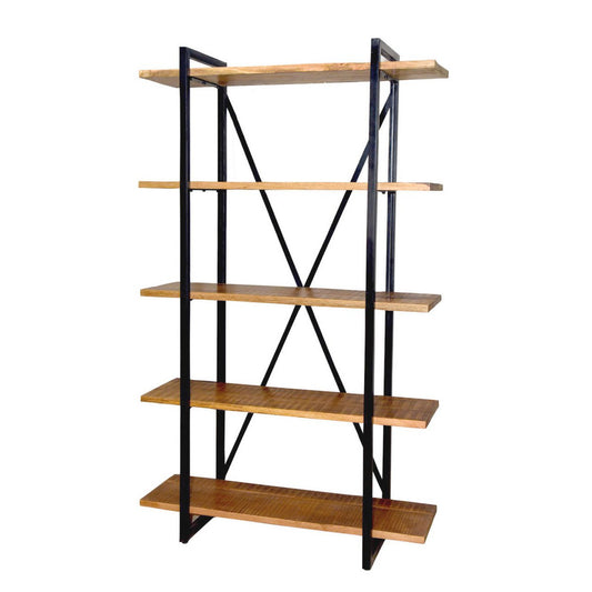 Books Shelf Book Shelf Stand Shelf 117 x 190 x 36 cm Liverpool Metal frame black matt