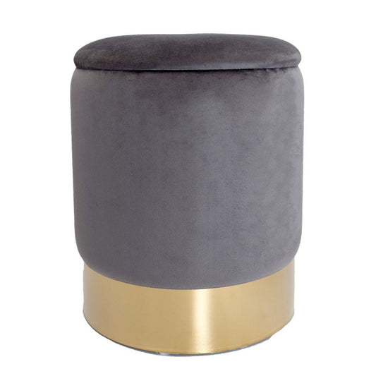 Velvet stool decorative stool velvet pouf decorative pouf velor stool with storage space and lid Ø 31 H 38 cm