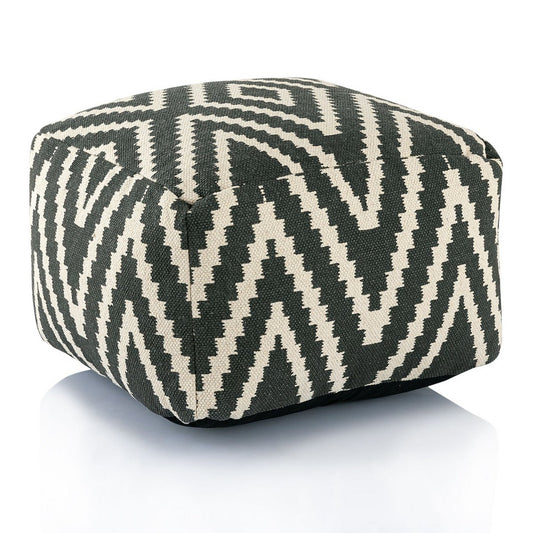 Cube seat footstool stool 55x37x55 cm pouf kilim floor cushion Peru black taupe yellow turquoise