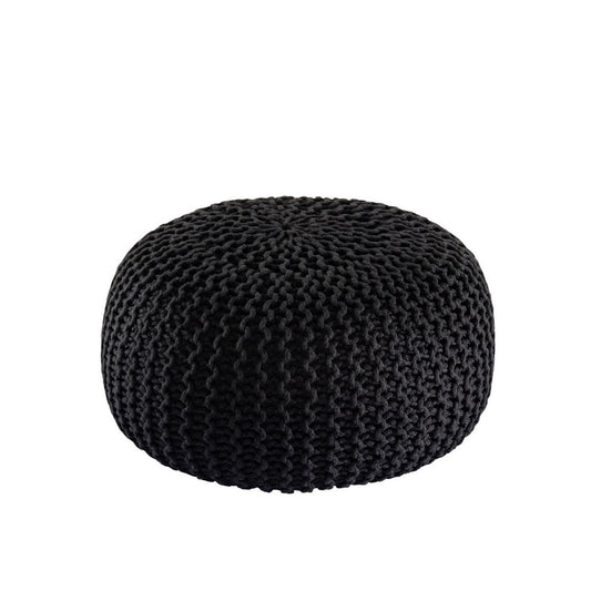 Pouf PREMIUM ø45cm stool knitted pouf indoor patio pool garden sustainable