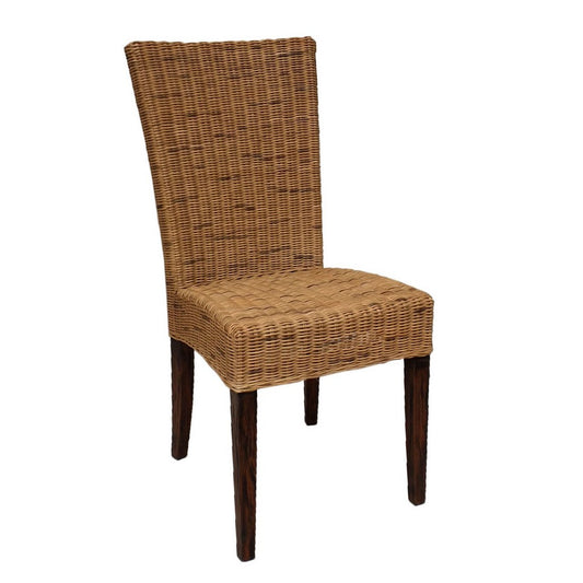 Dining room chair rattan chair winter garden wicker chair Cardine cabana brown